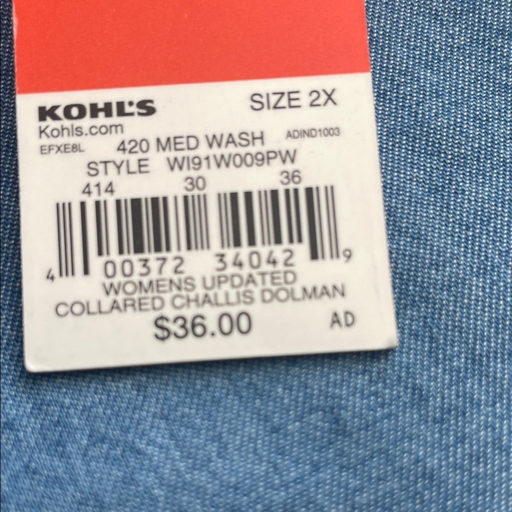 EVRI Vibrant Blue Denim Shirt - Picture 3 of 7